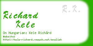 richard kele business card